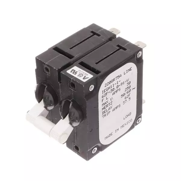 AIRPAX Circuit Breaker 30 Amp 2 Pole Handle Actuator 240 V AC, IEGH11-1-62F-30.0-91-V