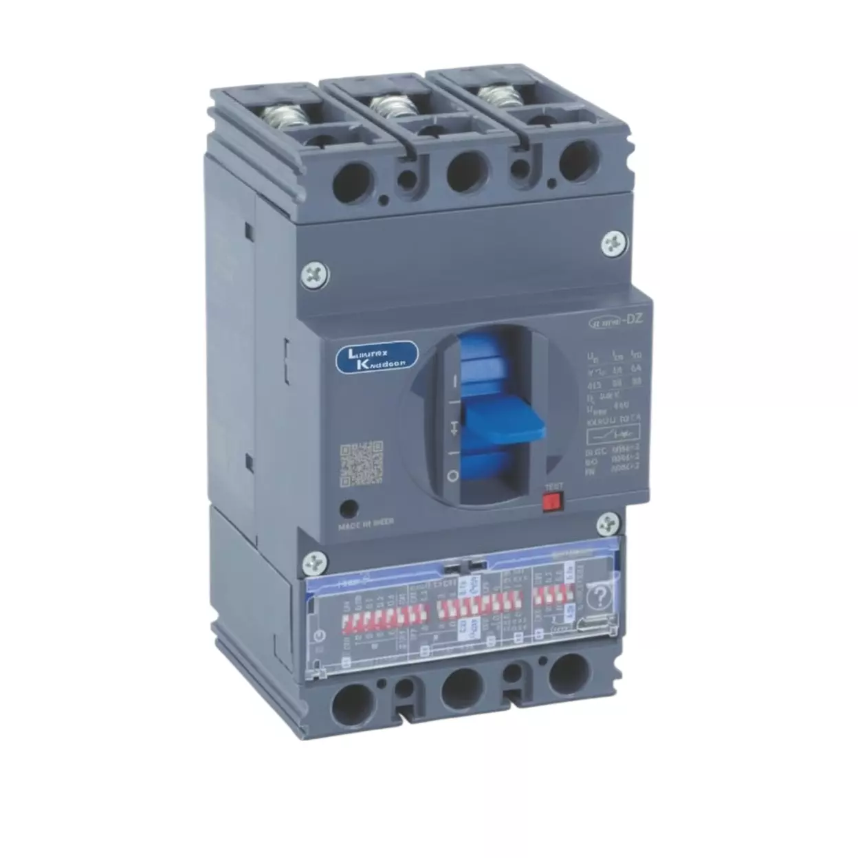 L&T (Lauritz Knudsen) Molded Case Circuit Breaker DZ4-250N, With Microprocessor Release iTRP3, 63-250 A Overload Release Range and 80 kA Breaking Capacity, DZ4T0250NXH1AOOOO