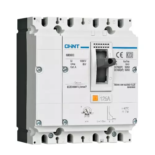 Chint Molded Case Circuit Breaker NM8NDC 125 Amp Frame 3 Pole 16 Amp Rated Current Thermal-Magnetic Type, 271741