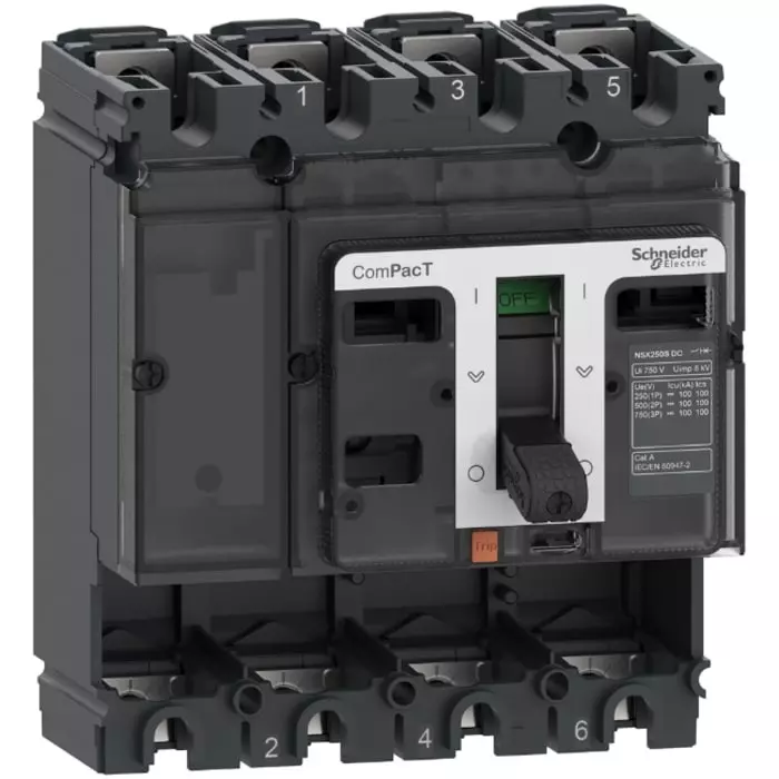 Schneider Electric NSX Fixed Mount 4 Pole 100 A Compact Range MCCB, C10F4D