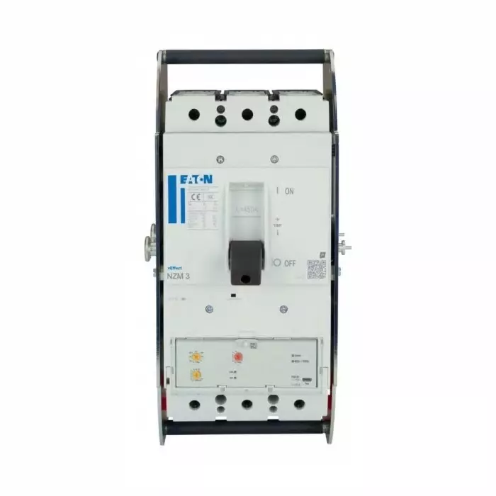 EATON Moeller NZM MCCB Molded Case Circuit Breaker 3P 450A, Breaking Capacity 9 kA, Withdrawable, 191553 NZMH3-MX450-AVE