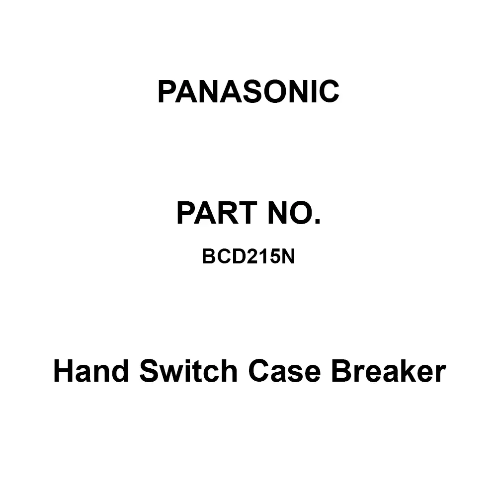 Panasonic Hand Switch Case Breaker 2P2E 15 Amp Rated Current, BCD215N