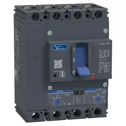 L&T (Lauritz Knudsen) Molded Case Circuit Breaker DZ7-800H, With Thermal Magnetic Release, 536-800 A Overload Release Range and 80 kA Breaking Capacity, DZ7F0800HXD1AOOOO