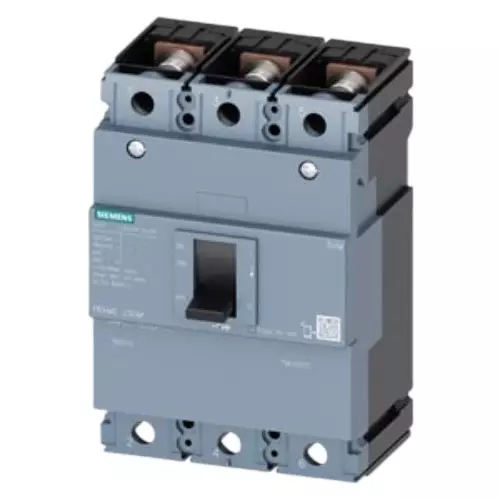 Siemens Sentron 3VM Series MCCB with Thermal Magnetic Trip Unit 3 Pole 3VM12 Frame Size, 250 A Current and 55 kA @ 415 V AC, 50/60 Hz Breaking Capacity, 3VM1225-5ED32-0AA0