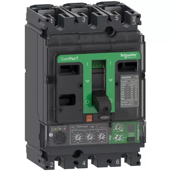 Schneider Electric NSX Fixed Mount 3 Pole 100 A Compact Range MCCB, C10B34V100