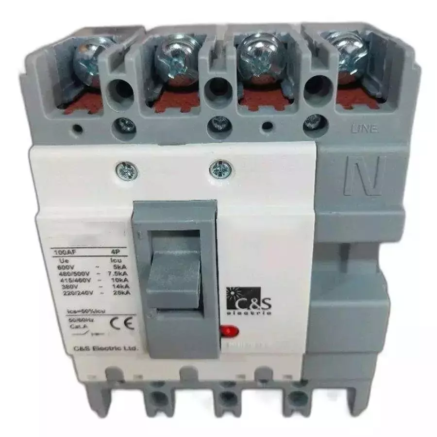 C&S Electric CS Series Molded Case Circuit Breakers (MCCB) 100 Amp 2 Frame 2 Pole 25 kA Breaking Capacity, CS2B2c100A
