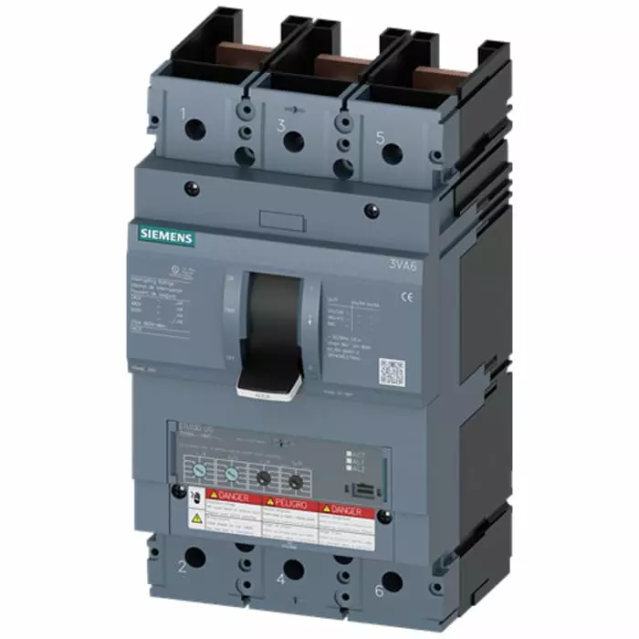 Siemens SENTRON MCCB 3P 600A, Breaking Capacity 65 kA, Fixed Mount, 3VA6460-6HM31-0AA0