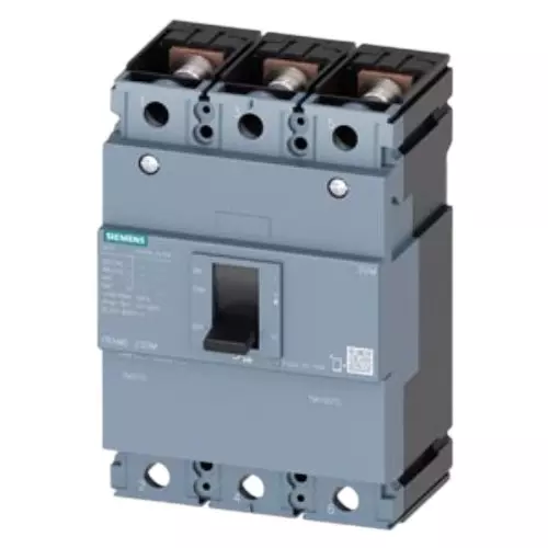 Siemens Sentron 3VM Series MCCB with Thermal Magnetic Trip Unit 3 Pole 3VM12 Frame Size, 250 A Current and 36 kA @ 415 V AC, 50/60 Hz Breaking Capacity, 3VM1225-4ED32-0AA0