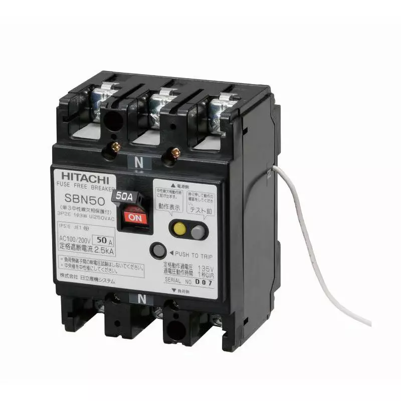 Hitachi Circuit Breaker 20 Amp Rated Current 3P, SBN50B 3P 20A