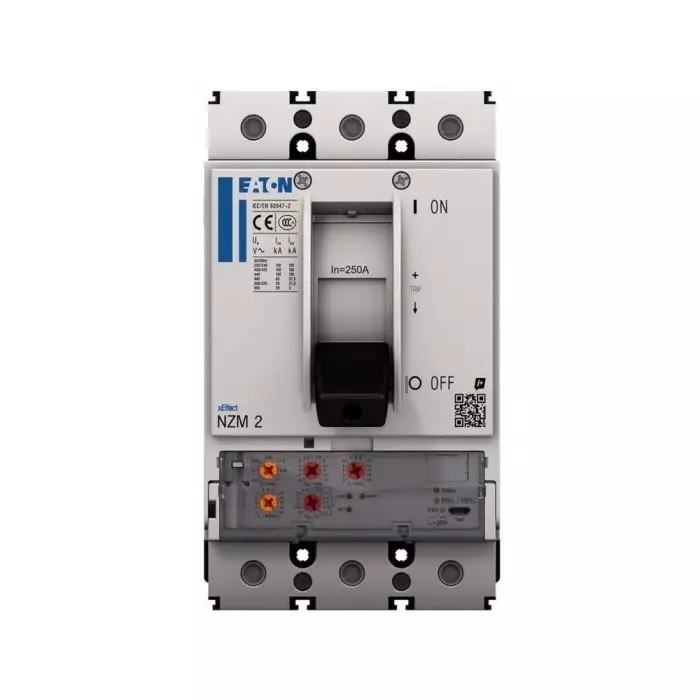 EATON Moeller NZM MCCB Molded Case Circuit Breaker 3P 250A, Breaking Capacity 6 kA, Plug In, 191655 NZMS2-VX250-SVE