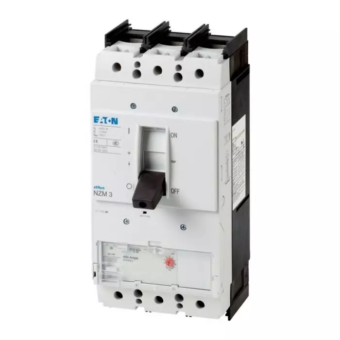 EATON Moeller NZM MCCB Molded Case Circuit Breaker 3P 450A, Breaking Capacity 5 kA, Fixed Mount, 284465 NZMN3-SE450-CNA