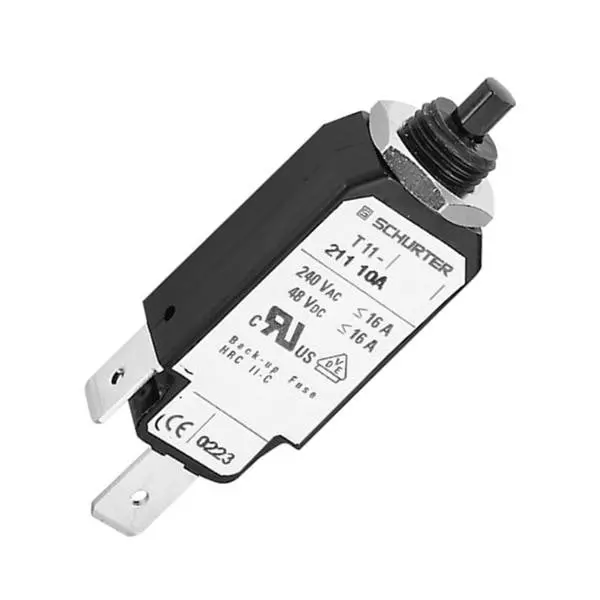 SCHURTER Circuit Breaker 3 Amp 1 Pole Push to Reset Actuator 240 V AC, 4400.001