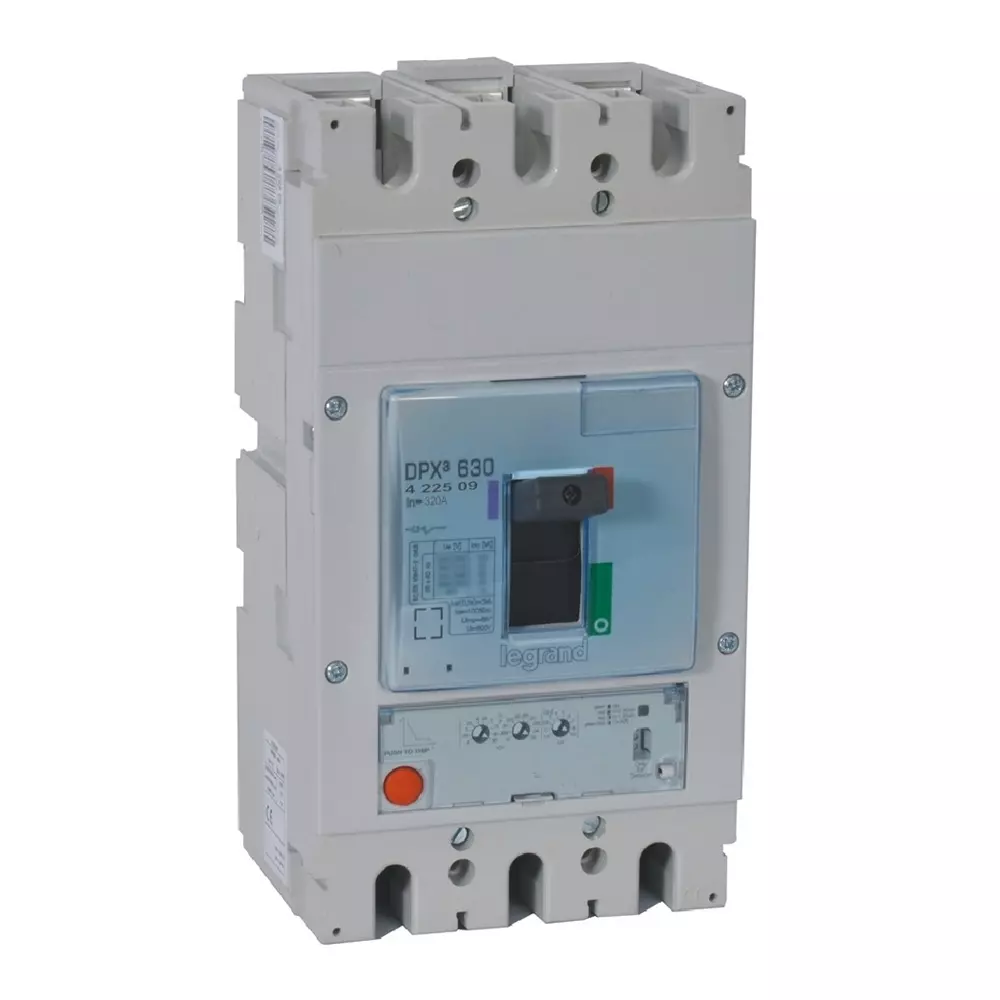 Legrand DPX³ 630 MCCB with New Electronics S1 Protection Unit 3 Poles 320 A Current and 50 kA Breaking Capacity, 422509