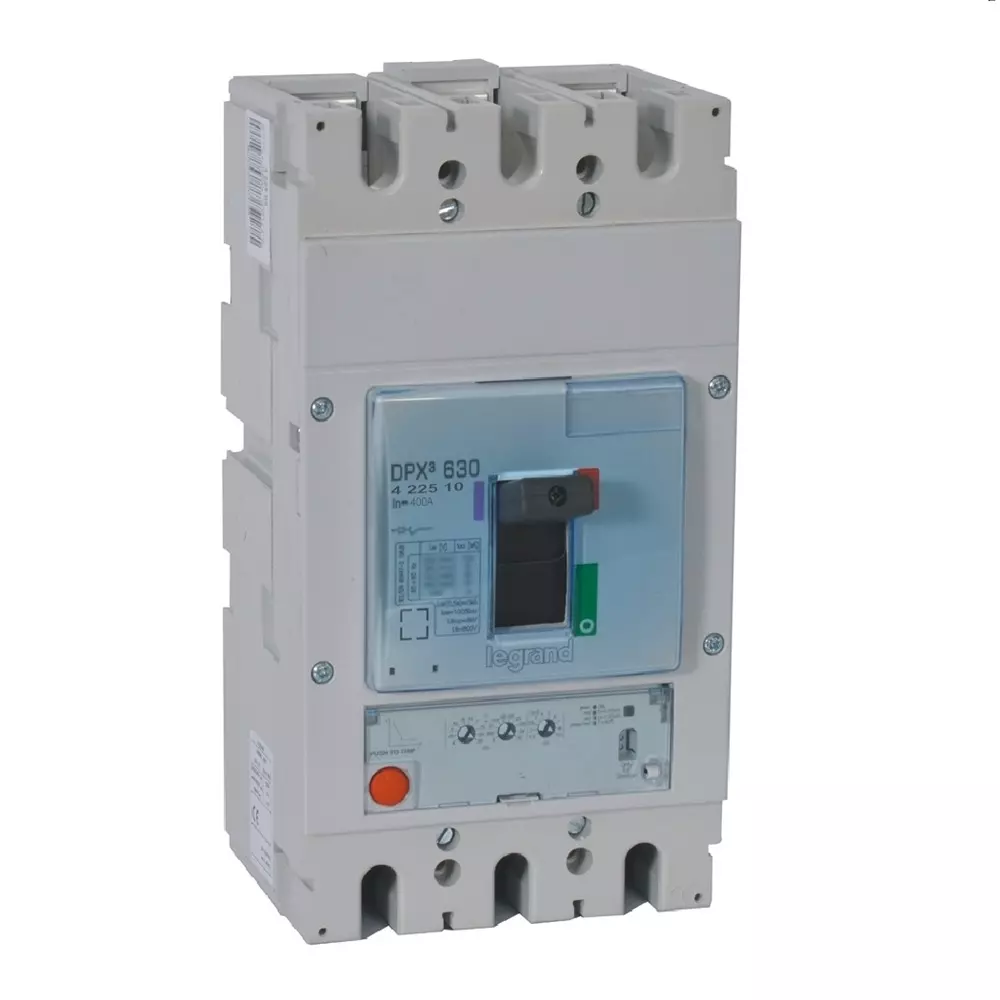 Legrand DPX³ 630 MCCB with New Electronics S1 Protection Unit 3 Poles 400 A Current and 50 kA Breaking Capacity, 422510