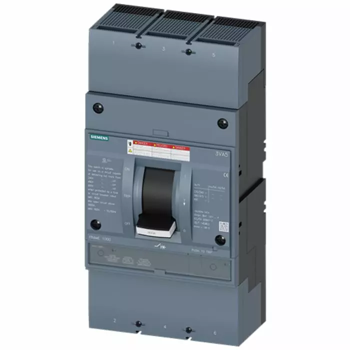 Siemens SENTRON MCCB Molded Case Circuit Breaker 2P 800A, Breaking Capacity 65 kA, Fixed Mount, 3VA5580-0BB66-0AA0