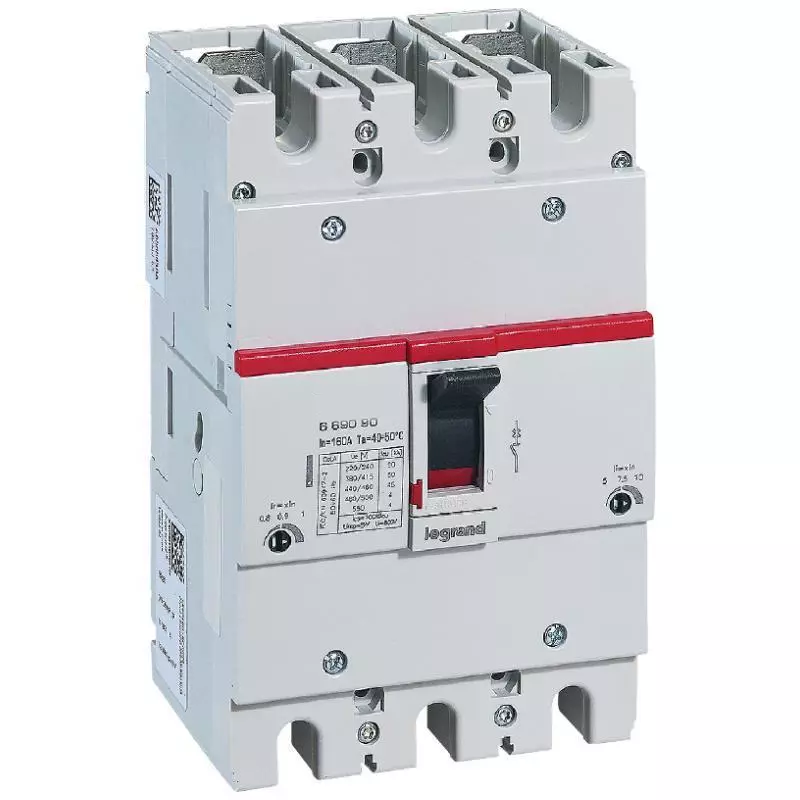 Legrand DRX 250ᴴᴾ Series 100 A Molded Case Circuit Breaker (MCCB) 3 Pole 50 kA Breaking Capacity, 669088