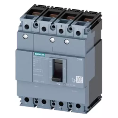 Siemens Sentron 3VM Series MCCB with Thermal Magnetic Trip Unit 4 Pole 3VM11 Frame Size, 160 A Current and 36 kA @ 415 V AC, 50/60 Hz Breaking Capacity, 3VM1116-4GD42-0AA0