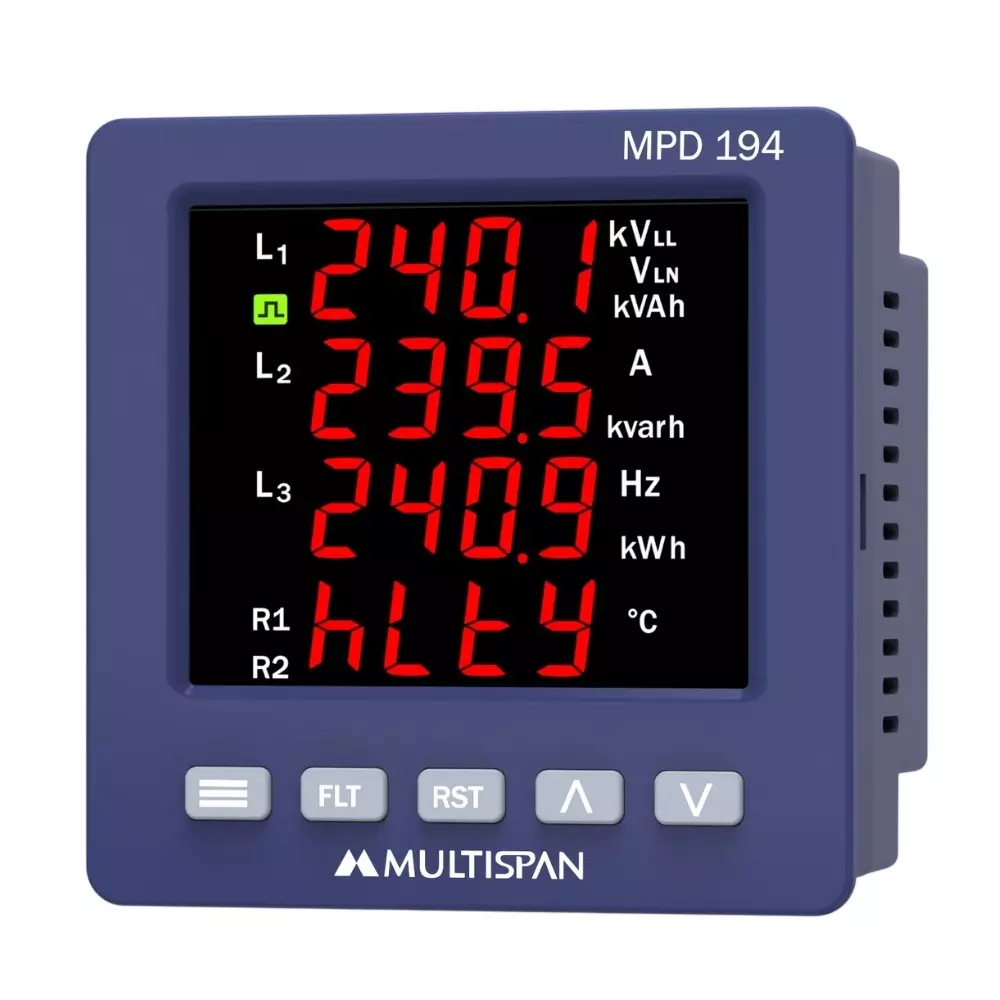 Multispan Motor Protection Device 2 Relay and Approx 6 VA @ 230 V AC MAX Power Consumption, MPD-194
