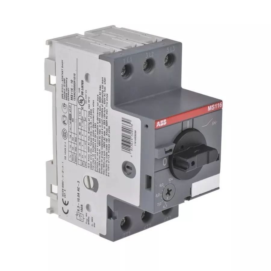 ABB 10 A Motor Protection Circuit Breaker, 690 V, 1SAM250000R1010MS116-10