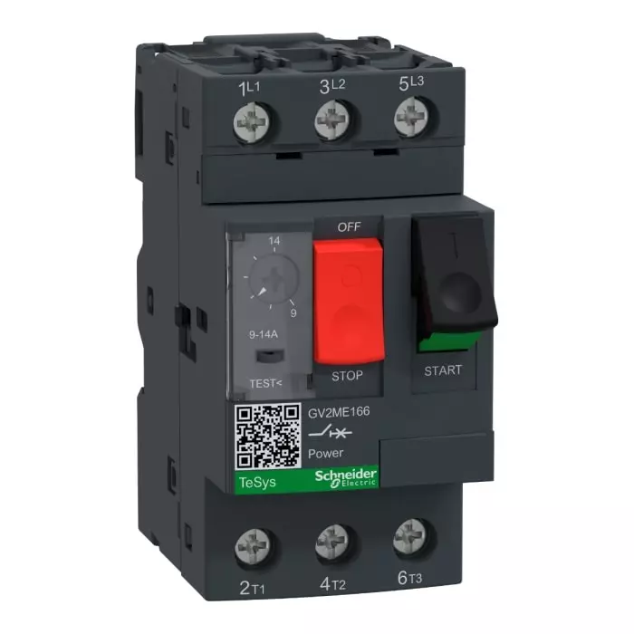 Schneider Electric 3 Pole 9 to 14 A Motor Protection Circuit Breaker, GV2ME166