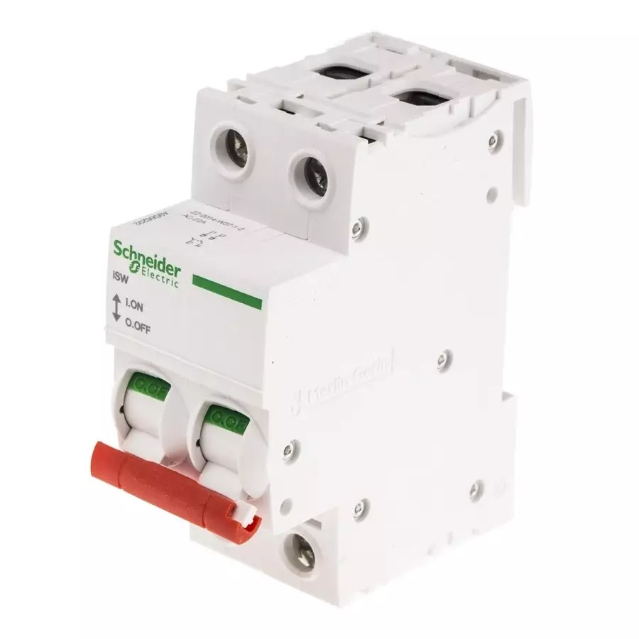 Schneider Electric Acti 9 Range 2P Switch 125 A Disconnector Circuit Trip, SEA91252