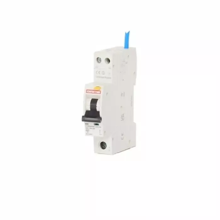 Contactum RCBO 20A Current Rating 1P Poles 30mA Trip Sensitivity Type B CCPBR Range, CCPBR0620AB