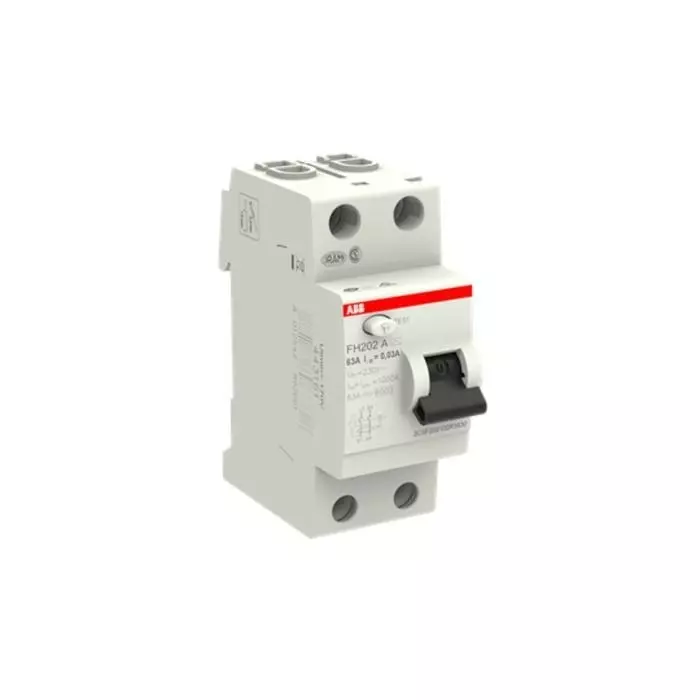 ABB FH200 RCCB, 63A, 2 Pole, 30mA, Type A, 230V, 2CSF202102R1630