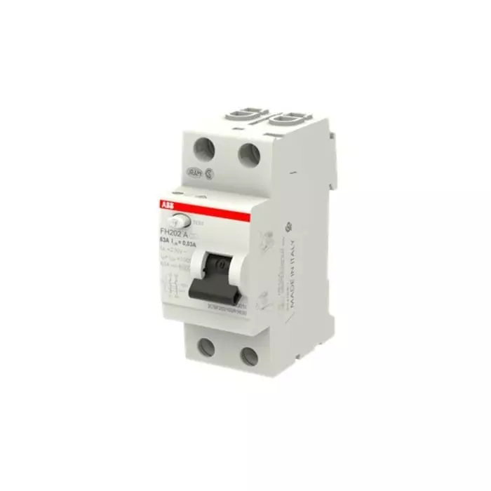 ABB FH200 RCCB, 63A, 2 Pole, 30mA, Type A, 230V, 2CSF202102R1630