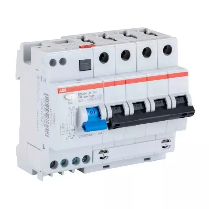 ABB RCBO, 16A Current Rating, 4P Poles, Type C, 2CSR254001R1164