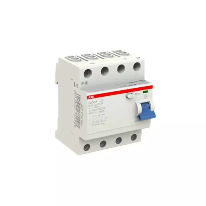 ABB F200 RCCB, 63A, 4 Pole, 300mA, Type A, 2CSF204101R3630