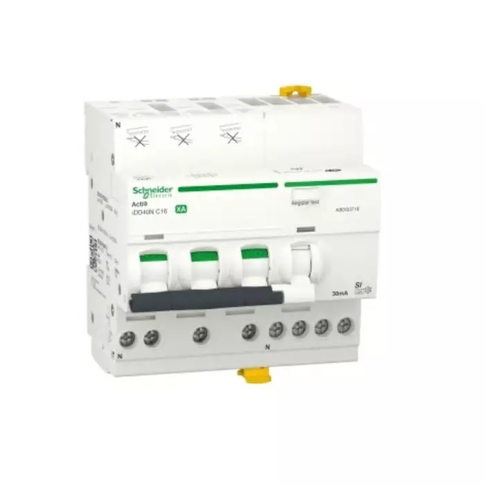 Schneider Electric Type C 3P+N Pole Acti9 Range 20 A RCBO, A9DQ3720
