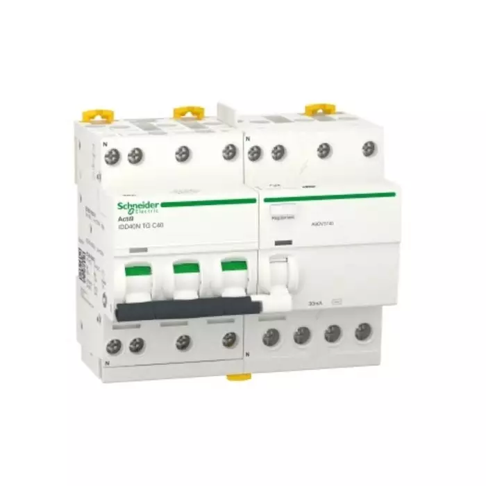 Schneider Electric Type C 3P+N Pole Acti9 Range 40 A RCBO, A9DV3740