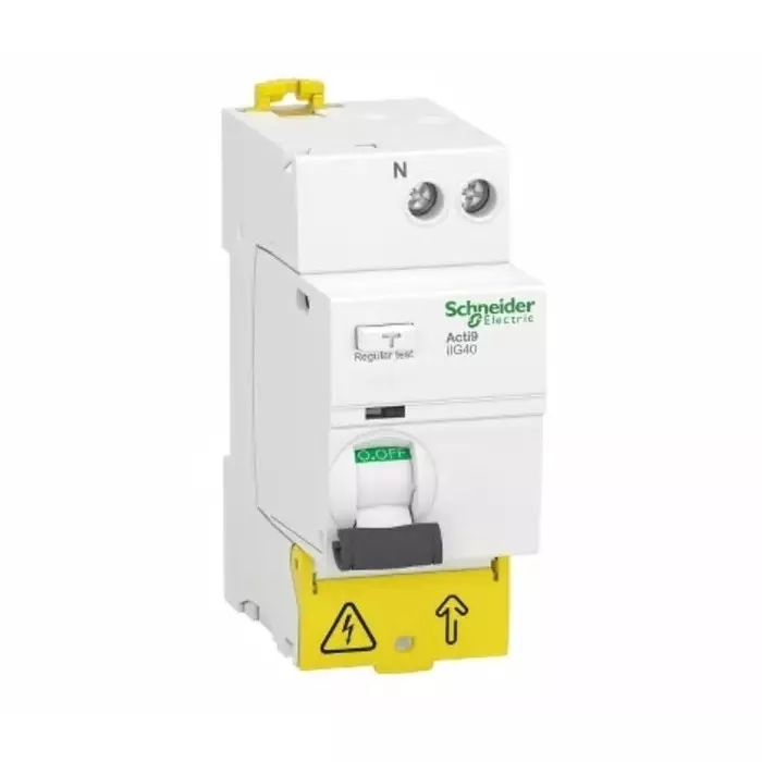 Schneider Electric DIN Rail Mount Type AC 1P+N Pole Acti9 Range 63 A RCCB, A9R67663