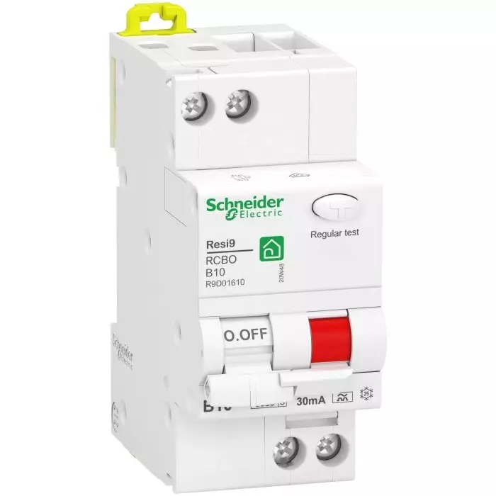 Schneider Electric DIN Rail Mount 1 Pole Resi9 Range 10 A RCBO, R9D01610
