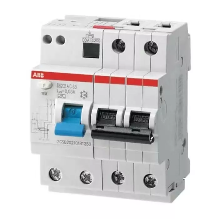 ABB RCBO, 63A Current Rating, 2P Poles, Type B, 2CSR272001R1635