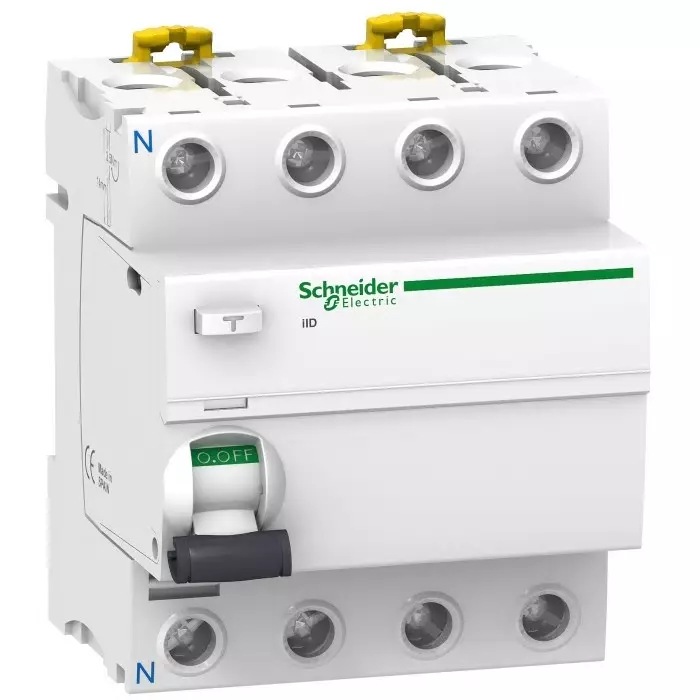 Schneider Electric Type A-SI 4 Pole Acti9 Range 63 A RCCB, A9R35463