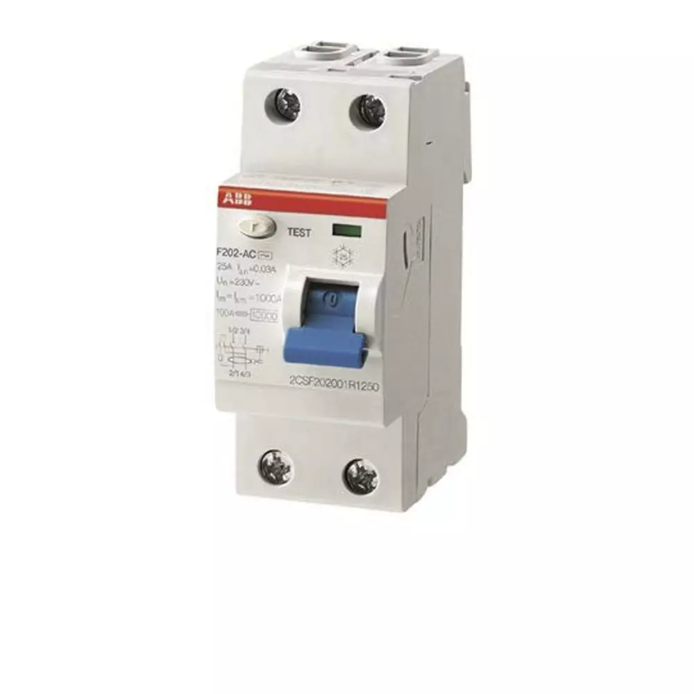 ABB F200 RCCB, 100A, 2 Pole, Type A, 277 V AC, 2CSF202201R5900
