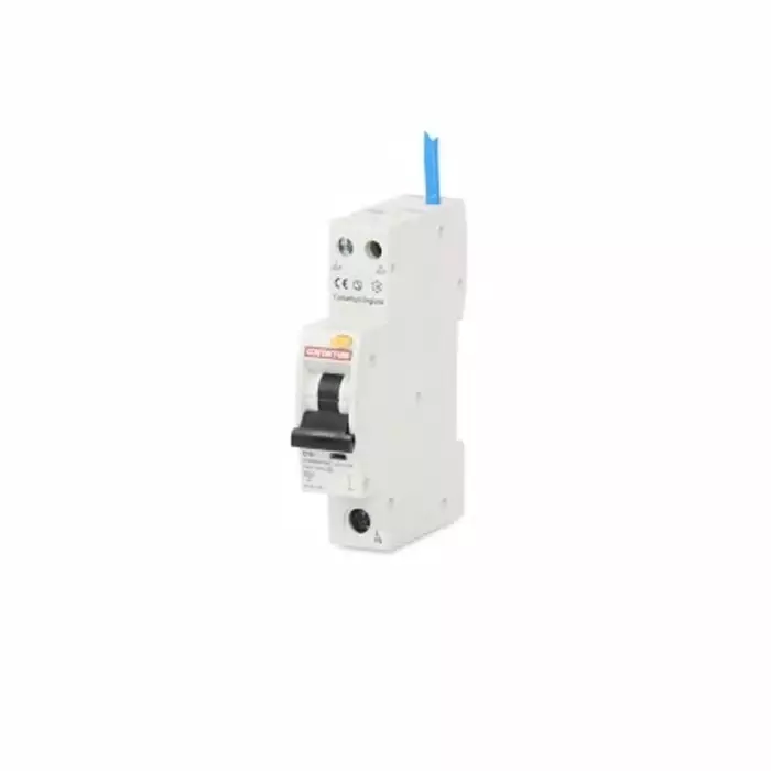 Contactum RCBO 10A Current Rating 1P Poles 30mA Trip Sensitivity Type B CCPBR Range, CCPBR0610AB