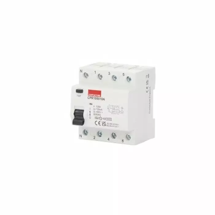 Contactum A Type RCD RCCB 100A 4 Pole 100mA Type A 220 to 415 V AC, CPR100010A