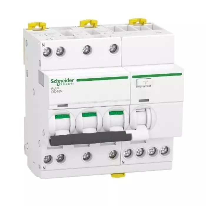 Schneider Electric Type C 3P+N Pole Acti9 Range 40 A RCBO, A9DA7740