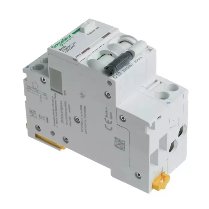 Schneider Electric DIN Rail Mount Type C 1 Pole Acti9 Range 10 A RCBO, A9DC3610
