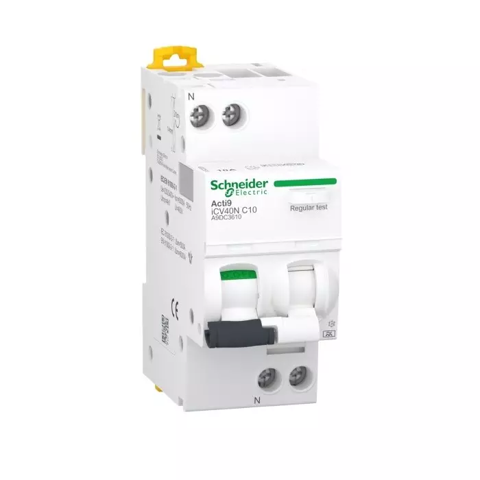 Schneider Electric DIN Rail Mount Type C 1 Pole Acti9 Range 10 A RCBO, A9DC3610
