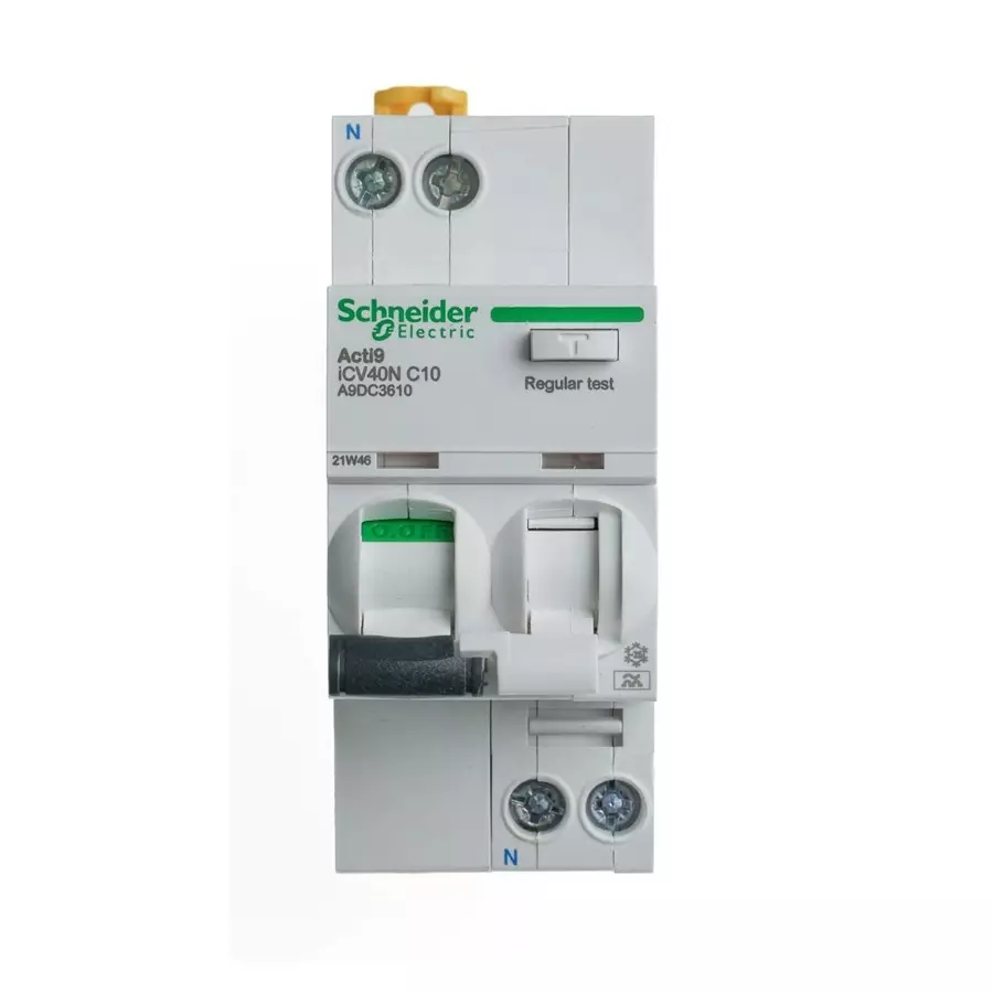 Schneider Electric DIN Rail Mount Type C 1 Pole Acti9 Range 10 A RCBO, A9DC3610