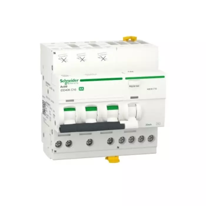 Schneider Electric Type C 3P+N Pole Acti9 Range 16 A RCBO, A9DS1716