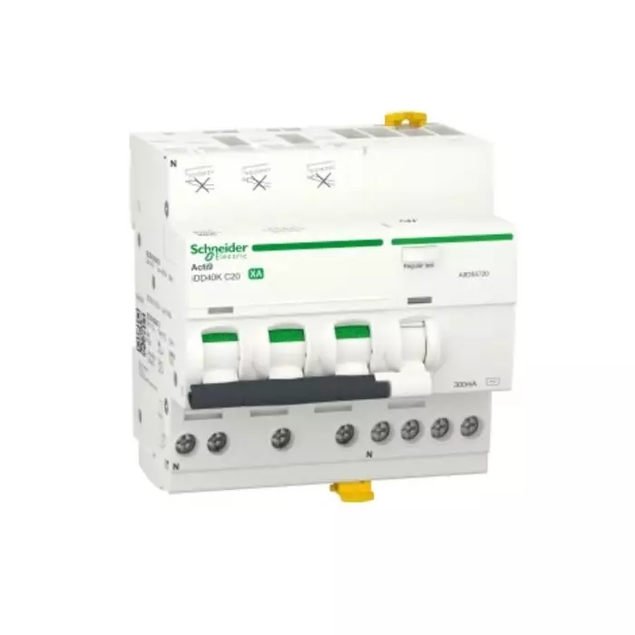 Schneider Electric Type C 3P+N Pole Acti9 Range 20 A RCBO, A9DS5720