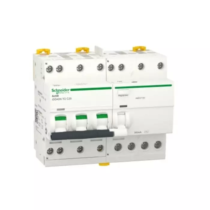Schneider Electric Type C 3P+N Pole Acti9 Range 20 A RCBO, A9DV7720