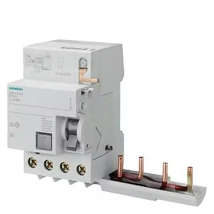 Siemens 5SM24 RCCB, 63A, 4 Pole, 100mA, Type A, 400V, 5SM2445-6