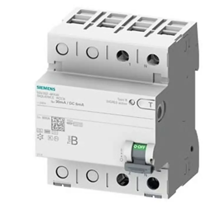Siemens 5SV33 RCCB, 25A, 2 Pole, 30mA, Type B, 250V, 5SV3322-4KK60