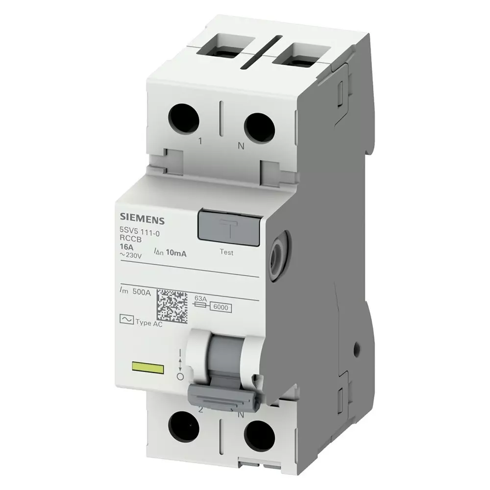 Siemens 5SV53 RCCB, 25A, 4 Pole, 30mA, Type A, 400V, 5SV5342-6KL