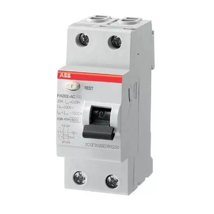 ABB FH200 RCCB, 40A, 2 Pole, 30mA, Type A, 230V, 2CSF202102R1400